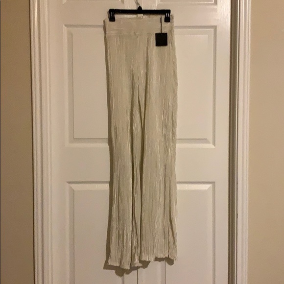 NWT JLUXLABEL Champagne Draped Pants - Picture 3 of 10